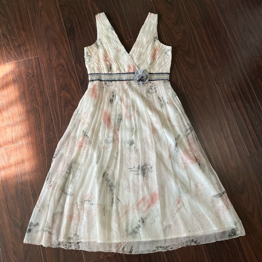 *RARE* Silk Vintage Floral Midi Dress